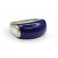 inel modernist. lapis lazuli & argint. manufactura.Mexic